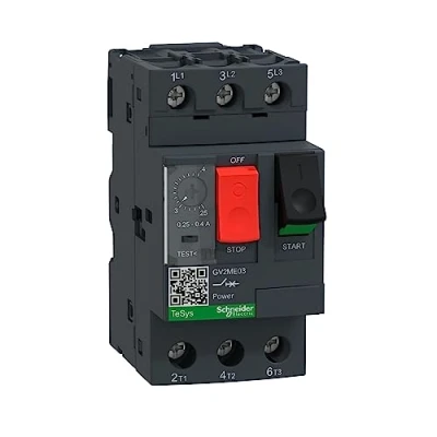 Bild av Schneider Electric Motorskyddsbrytare, Tesys Gv2, Termiskt/Magnetiskt Skydd, 0,25 0,4 Gv2Me03 Mörkgrå