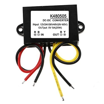 Bild av Hilitand DC Converter,DC 8 60V Till 5V 5A Buck Converter Power Module(12V/24V/36V/48V 5A)