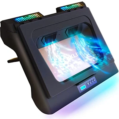 Bild av KLIM Everest Laptop Cooling Pad, Bärbar Fläkt Kraftfull turbofläkt 4 300 RPM laptopkylare förseglat skum för maximal prestanda förhindrar överhettning och skyddar din bärbara dator 1417,3 tum