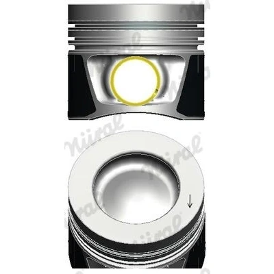 Bild av NÜRAL 87 432307 00 Piston 81,5 avec prise femelle pour bossage d&#039;axe, canal de refroidissement, porte segment, bielle trapézoïdale