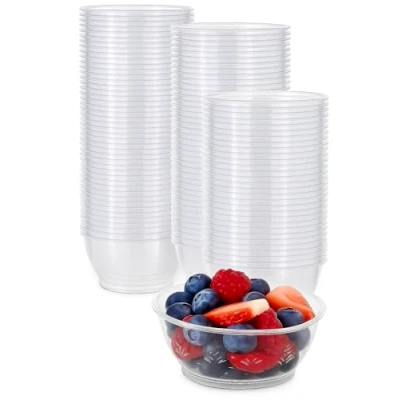 Bild av MATANA 40 Små Genomskinliga Hårda Plastskålar (150ml) Minikoppar för Individuella Desserter, Dipp, Såser Bröllop, Födelsedagar, Barnkalas, Jul, Picnic Robusta och Återanvändbara