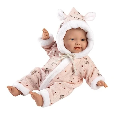 Bild av Llorens 1063302 Docka med blå ögon och mjuk kropp, babydocka inklusive rosa outfit napp, 32 cm