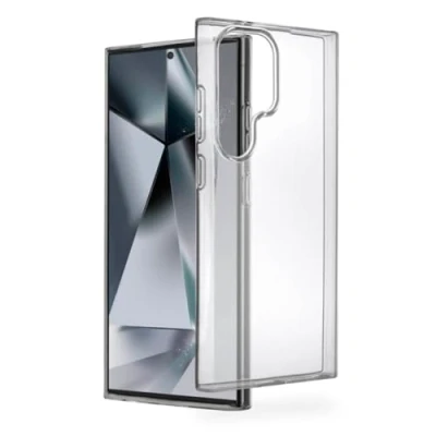 Bild av Hama Fodral för Galaxy S24 Ultra (mobilskal, skyddsfodral baksida, fodral, reptåligt, extra skydd kamera och display, trådlös laddning kompatibel, transparent, slim, tunt fodral) transparent