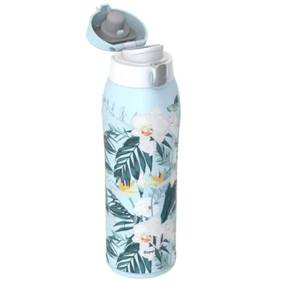 Bild av Super Sparrow vattenflaska rostfritt stål 18/10 ultralätt resemugg 750 ml isolerad metallvattenflaska BPA fri läckagesäker dryckesflaska sportvattenflaska