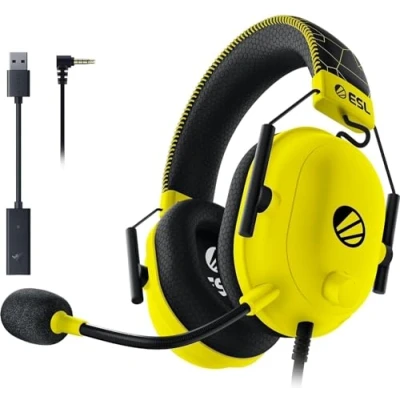 Bild av Razer Blackshark V2 Premium e sportheadset med USB ljudkort (TriForce 50 mm drivrutin, HyperClear Cardiod mikrofon, avancerad passiv brusreducering, THX Spatial Audio) ESL