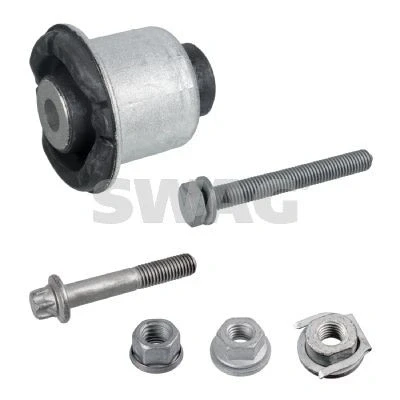 Bild av SWAG 33 10 2109 Silent Bloc de Triangle avec écrou, kit vis supérieur, Essieu avant gauche, intérieur, droit Caoutchouc