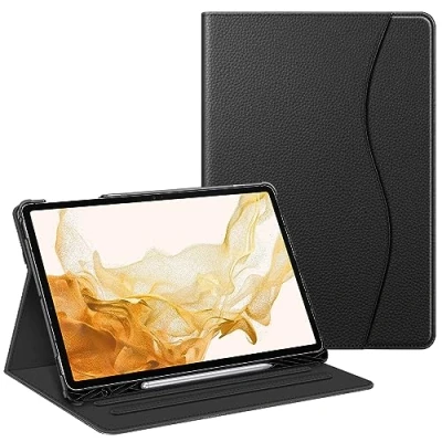 Bild av FINTIE fodral för surfplatta Samsung Galaxy Tab S8 Plus 2022 12,4 tum/Galaxy S7 FE 2021 / 2020, med flera vinklar standby/väckarklocka, svart