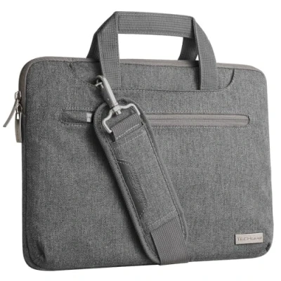 Bild av TECHGEAR Sleeve Case 12,8 13,3 tum Datorfodral, Laptop Portable Multi functional with Adjustable Shoulder Strap, Luggage Strap &amp; Suppressible Handles, Organiser Cover + Pockets