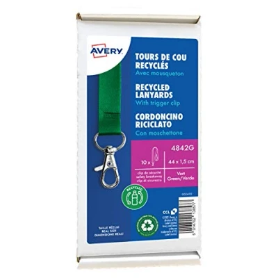 Bild av Avery 4842G, Grön, Metall, Polyester, 15 mm, 440 10 styck