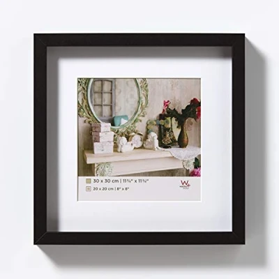 Bild av walther design tavelram svart 30 x cm med passepartout, Stockholm träram EA339B
