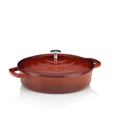 Bild av kela Calido, Ø 28 cm, 3,2 L, gjutjärn, röd, rund, allhällsbotten, emaljerad, värmebeständig upp till 300 C, 11938