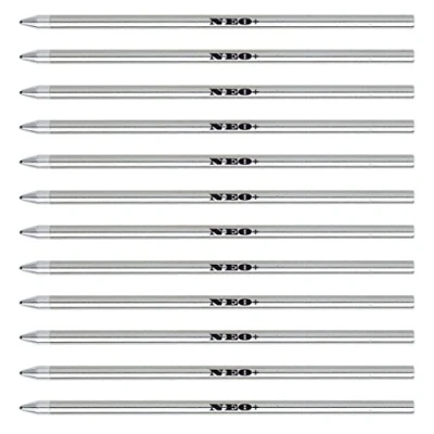 Bild av 12 x MINI MICRO PEN REFILLS 0,7 mm TIP. De är kompatibla med Swarovski, Cross, D1 påfyllning(svart bläck)