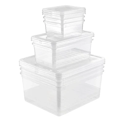 Bild av keeeper Förvaringslådor med luftkontrollsystem, Set i 8 delar, 3x 1,7 l, 2x 5,6 18 Bea, genomskinliga