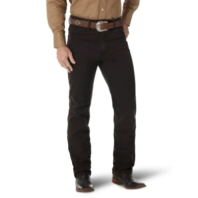 Bild av Wrangler herr cowboy cut slim fit ajuste Delgado De Corte Vaqueroااااا ااا ا Jeans, Svart choklad, 30W x 29L