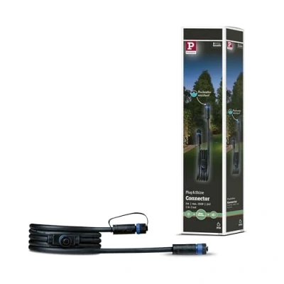 Bild av Paulmann 939.26 Outdoor Plug &amp; Shine Kontakt 2m 1in 2out IP68 2x1.5mm² 93926 Förlängningskabel Anslutningskabel för utomhusbelysning