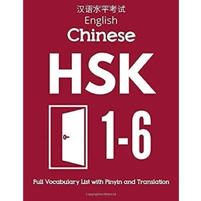 Bild av English Chinese HSK 1 6 Full Vocabulary List with Pinyin and Translation: Practice Characters Level 2 3 4 5 Flash Cards Book