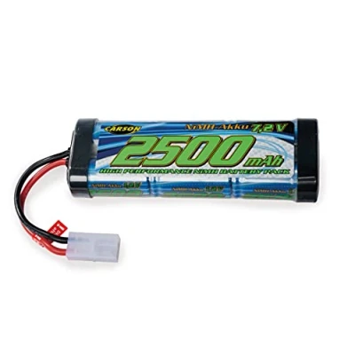 Bild av Carson 500608222 7,2 V/2 500 mAh NiMH Race batteri, laddningsbart, med Tamiya kontakt, batteripaket för RC bil, ersättningsbatteri, fjärrstyrt fordon, hög kvalitet, modellbygge