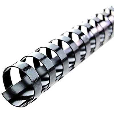 Bild av GBC 4400008 bindare plast (A5, 14 ringar, 8 mm, 100 stycken) svart