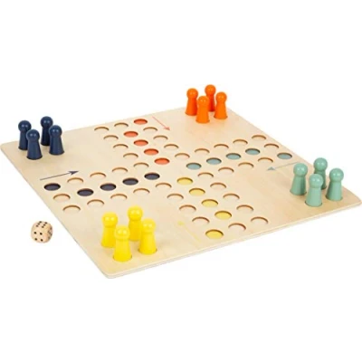 Bild av small foot Ludo XL trä för fyra spelare, brädspel hela familjen i storformat, från 4 år, 11783