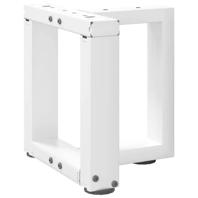 Bild av Soffbordsben T formade 2 st vit 30x25x(30 31) cm stål