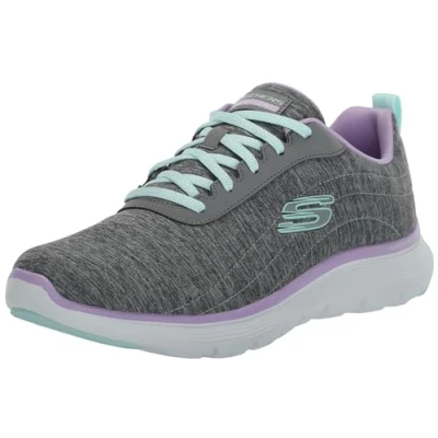 Bild av Skechers Flex Appeal 5.0 sneakers för kvinnor, Gymt Grey Multi, 37.5 EU bred