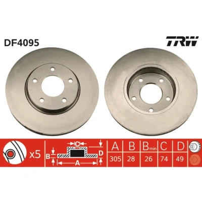 Bild av Bromsskiva Trw DF4095