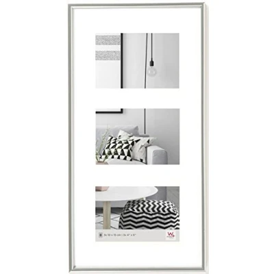 Bild av walther design tavelram vit 3x 10x15 cm galleri med passepartout, Galeria plastram KW315S
