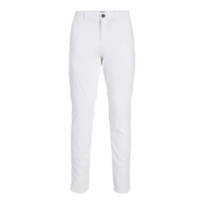 Bild av JACK &amp; JONES herr chinos byxor Jpstmarco Jjbowie Sa Noos, Vit, 27W / 30L
