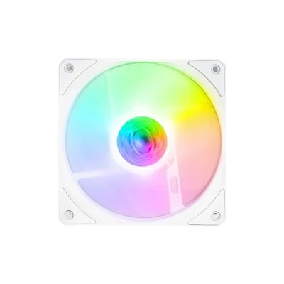 Bild av Cooler Master SickleFlow 120 ARGB White Ed. 3 i 1 chassi &amp; kylfläkt, x mm fläktar, styrenhet ingår, kompatibel med moderkort, vita Air Balance blad, 62 CFM, 2,5 mmH20, 8 till 27 dBA
