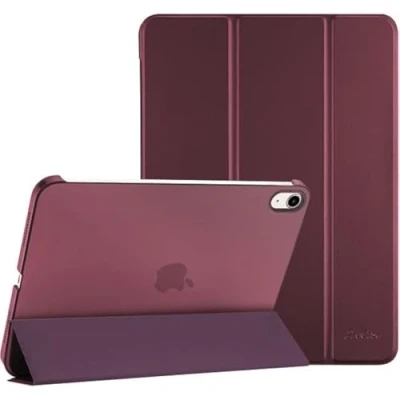 Bild av ProCase fodral för 2022 10,9 tum iPad 10. Generation 10 tums modell A2696 A2757, lätt tunt hårt skyddsfodral smart folio cover kompatibelt med generationen vin