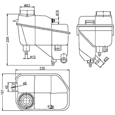 Bild av MAHLE ORIGINAL CRT 202 000S Vase d&#039;Expansion avec capteur, sans couvercle MERCEDES BENZ: Classe E Berline, Break, CLS Coupe