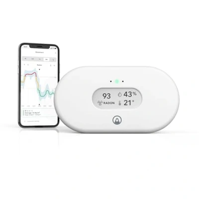 Bild av Airthings View Radon 2989 Radonmätare (radon, luftfuktighet, temperatur) med wifi anslutning, hubb funktionalitet och Calm Tech display