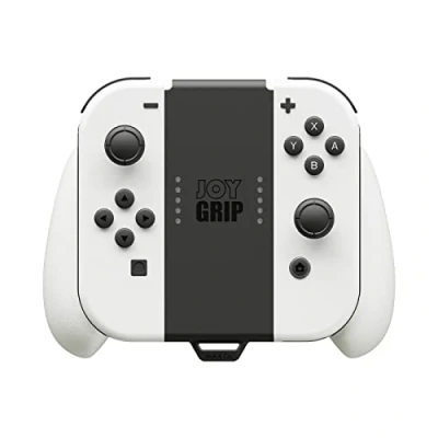 Bild av Skull &amp; Co. JoyGrip for Nintendo Switch and OLED Joy Con Controller: Rechargeable Handheld Joystick Remote Control Holder with Interchangeable Grips White