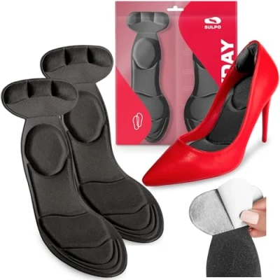 Bild av SULPO innersulor för kvinnor skoinnersulor stilettos, högklackade pumpar självhäftande och halkfria skoinlägg inre sulor