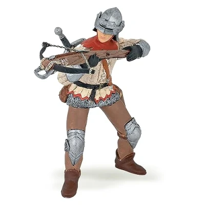 Bild av Papo Handmålade figurer medeltida fantasy armbröstskydd, röd 39752 samlarbar för barn lämplig pojkar och flickor från 3 år