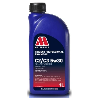 Bild av Millers Oils Trident Professional ECO 5W 30 1l Motorolja 8123 1 VOLVO: V70 3, XC60 I, V60 FORD: Transit Connect Mk1 Skåpbil, Focus 2 Kombi