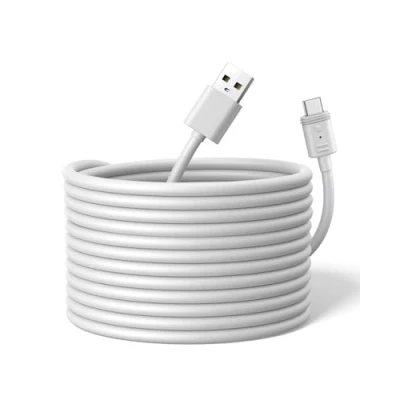 Bild av eufy Security 4,5 m USB A till C strömkabel, lämplig för eufyCam S3 Pro och alla framtida batteridrivna kameror från eufy, kontinuerlig strömförsörjning säkerhet dygnet runt