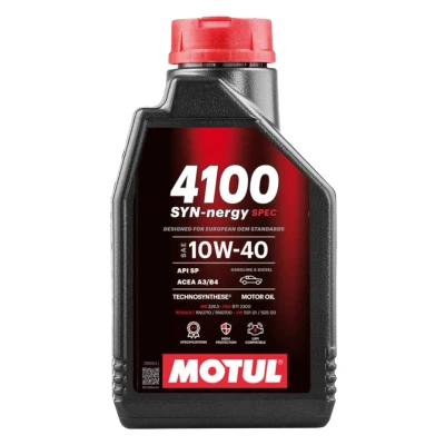Bild av Motul 4100 Syn nergy Spec 10W 40 1I Huile moteur 112890 RENAULT: CLIO 3, 4, 2, MERCEDES BENZ: Classe C Berline, A, Berline