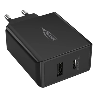 Bild av Ansmann Caricatore USB a 2 porte da 45 W C con Quick Charge 3.0 e Power Delivery PD controllo intelligente della carica per smartphone, tablet, laptop la casa 247PD