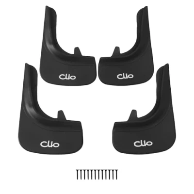 Bild av RE&amp;AR Tuning kompatibel med Renault Clio 19982024 bil stänkskärmar fram bak set 4 stycken svart