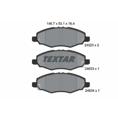 Bild av TEXTAR 2452301 Jeu de plaquettes frein avec indicateur d&#039;usure TOYOTA: HILUX 3 Pick up, Pritsche/Fahrgestell (KUN1, TGN3, TGN2, TGN1,