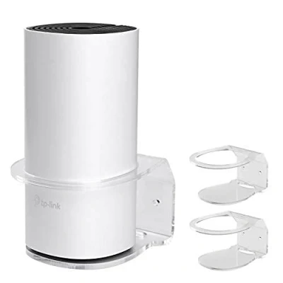 Bild av HOLACA Väggfäste för TP Link Deco M4/E4/S4/S7/P9 hela hemmet nät WiFi system, sladdhanteringshållare M4 utan röriga trådar robust P9 väggmonteringsfäste (2 pack)