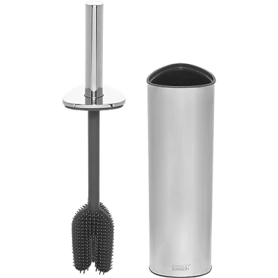 Bild av Joseph Flex 360 Luxe, avancerad smart toalettborste och lagringshållare med anti dropp, låsning, trippel action ersättbar borsthuvudstål rostelål