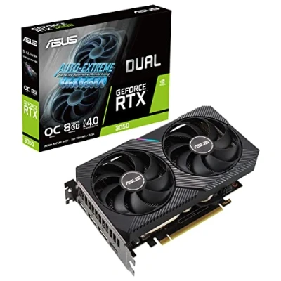 Bild av ASUS GeForce Dual RTX 3050 OC Edition 90YV0HH0 M0NA00 Grafikkort, Svart, 8 GB