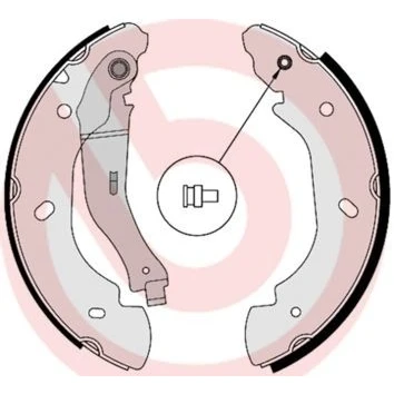 Bild av BREMBO P06038NX Bromsbeläggsats förberett för slitvarningsvisning med kolvlåsningar, Anti skrik plåt tillbehör