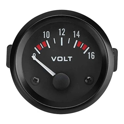 Bild av Gorgeri Universal 12V bilvoltmeter 52 mm/2 tum spänningsmätare mätare 8 16V BX100007