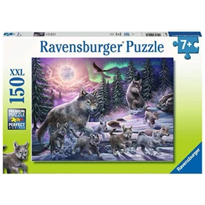Bild av Ravensburger 12908 150 bitar XXL Barnpussel från 7 år perfekt ålderspassning Vargar i norr en rolig aktivitet för familjen och barnen