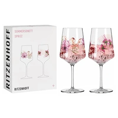 Bild av RITZENHOFF 3461004 aperitifglas 500 ml set om 2 serie sommarsonett nr 4, stycken, växtmotiv Made in Germany
