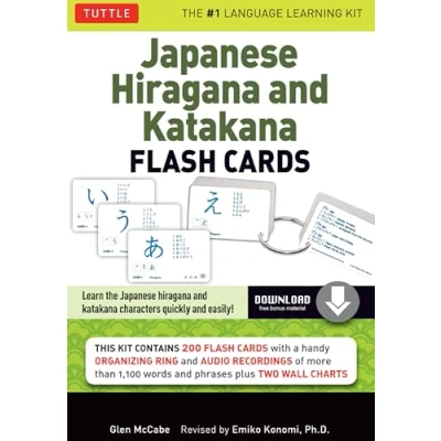 Bild av Japanese Hiragana &amp; Katagana Flash Cards Kids /anglais: Learn the Two Alphabets Quickly Easily with this Kit (Online Audio Included)