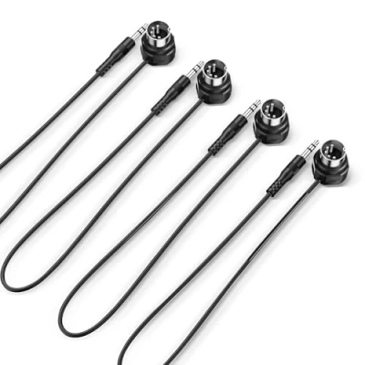 Bild av CME TRS MIDI kabel 4 pack Rak version A (3,5 mm 1/8 tum) till vinklad 5 polig DIN, 1 fot/30 cm Perfekt för kompakta utrymmen och patchning
